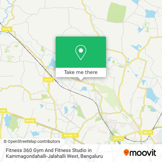 Fitness 360 Gym And Fitness Studio in Kammagondahalli-Jalahalli West map