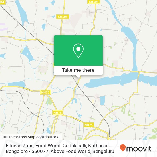 Fitness Zone, Food World, Gedalahalli, Kothanur, Bangalore - 560077, Above Food World map