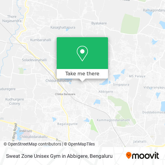 Sweat Zone Unisex Gym in Abbigere map