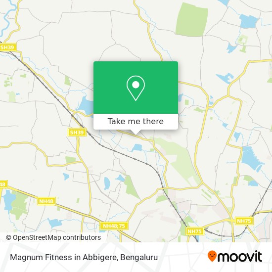 Magnum Fitness in Abbigere map