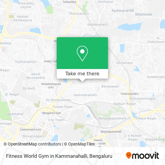 Fitness World Gym in Kammanahalli map