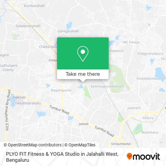 PLYO FIT Fitness & YOGA Studio in Jalahalli West map