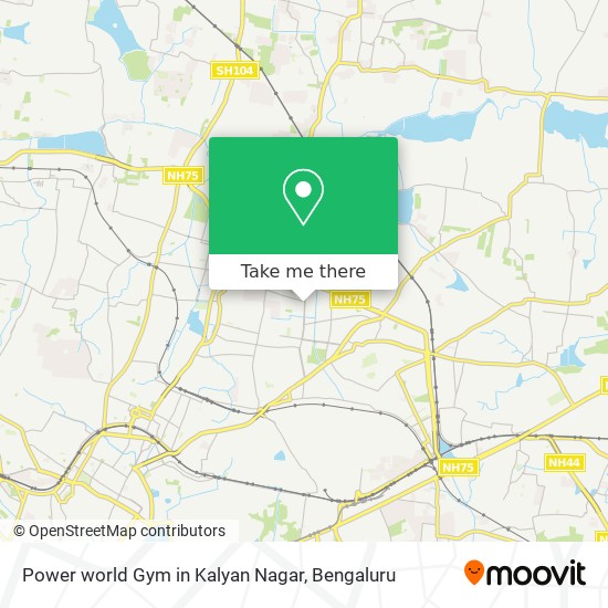 Power world Gym in Kalyan Nagar map