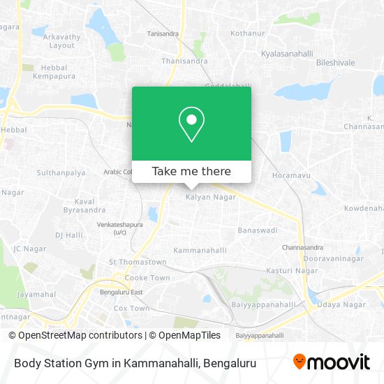 Body Station Gym in Kammanahalli map