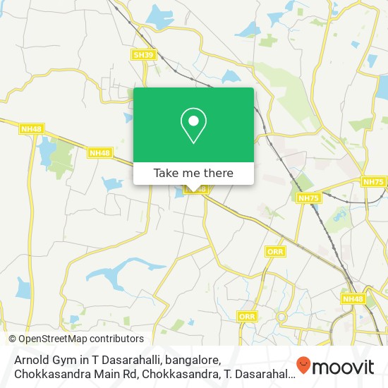 Arnold Gym in T Dasarahalli, bangalore, Chokkasandra Main Rd, Chokkasandra, T. Dasarahalli, Bengalu map