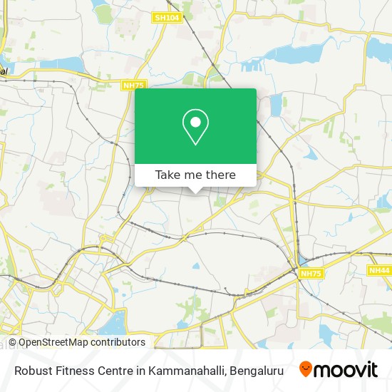 Robust Fitness Centre in Kammanahalli map