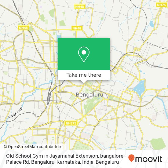 Old School Gym in Jayamahal Extension, bangalore, Palace Rd, Bengaluru, Karnataka, India map