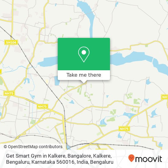 Get Smart Gym in Kalkere, Bangalore, Kalkere, Bengaluru, Karnataka 560016, India map