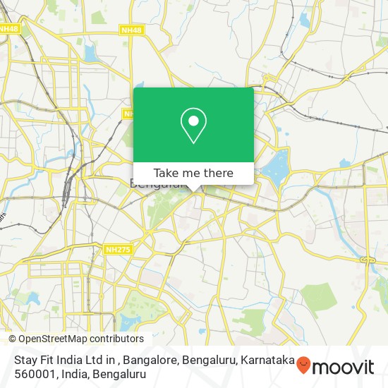 Stay Fit India Ltd in , Bangalore, Bengaluru, Karnataka 560001, India map