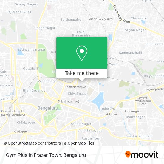 Gym Plus in Frazer Town map