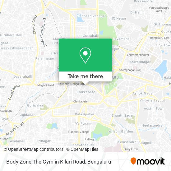 Body Zone The Gym in Kilari Road map