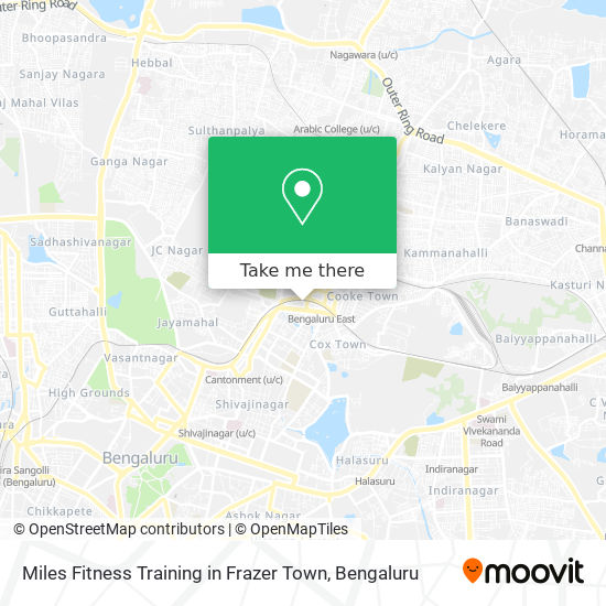 Miles Fitness Training in Frazer Town map