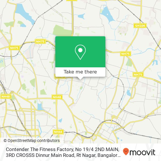 Contender The Fitness Factory, No 19 / 4 2ND MAIN, 3RD CROSSS Dinnur Main Road, Rt Nagar, Bangalore - map