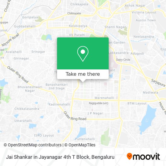 Jai Shankar in Jayanagar 4th T Block map