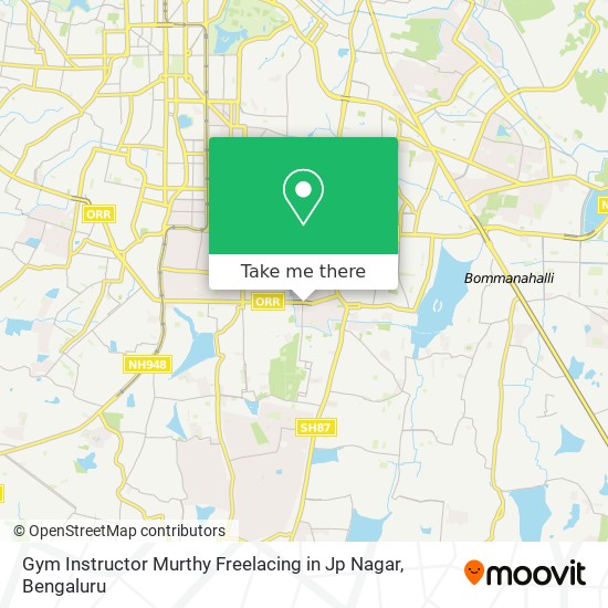Gym Instructor Murthy Freelacing in Jp Nagar map