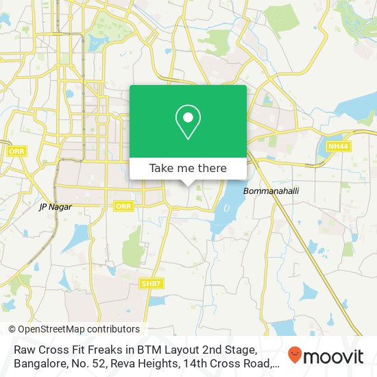 Raw Cross Fit Freaks in BTM Layout 2nd Stage, Bangalore, No. 52, Reva Heights, 14th Cross Road, 7th map