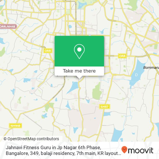 Jahnavi Fitness Guru in Jp Nagar 6th Phase, Bangalore, 349, balaji residency, 7th main, KR layout, map
