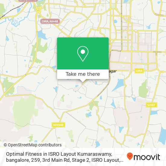 Optimal Fitness in ISRO Layout Kumaraswamy, bangalore, 259, 3rd Main Rd, Stage 2, ISRO Layout, Beng map