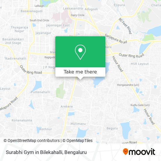 Surabhi Gym in Bilekahalli map