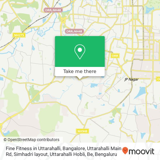 Fine Fitness in Uttarahalli, Bangalore, Uttarahalli Main Rd, Simhadri layout, Uttarahalli Hobli, Be map