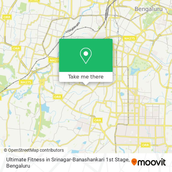 Ultimate Fitness in Srinagar-Banashankari 1st Stage map