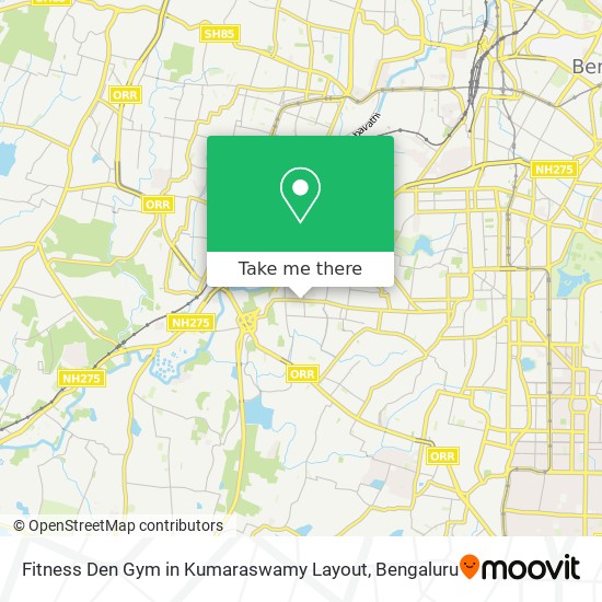 Fitness Den Gym in Kumaraswamy Layout map