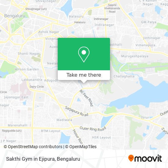 Sakthi Gym in Ejipura map