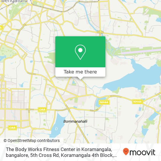 The Body Works Fitness Center in Koramangala, bangalore, 5th Cross Rd, Koramangala 4th Block, Koram map