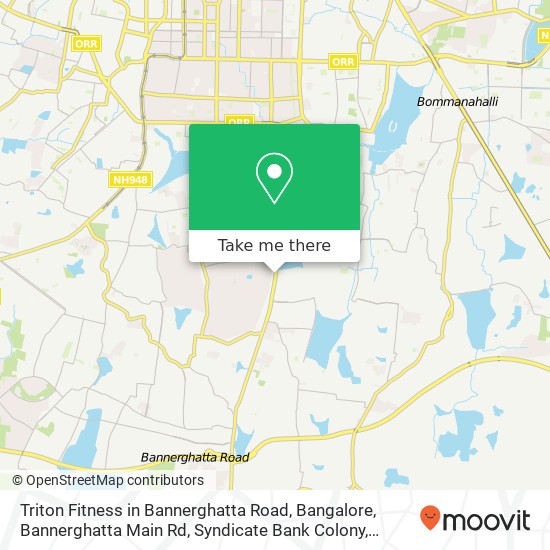Triton Fitness in Bannerghatta Road, Bangalore, Bannerghatta Main Rd, Syndicate Bank Colony, Omkar map