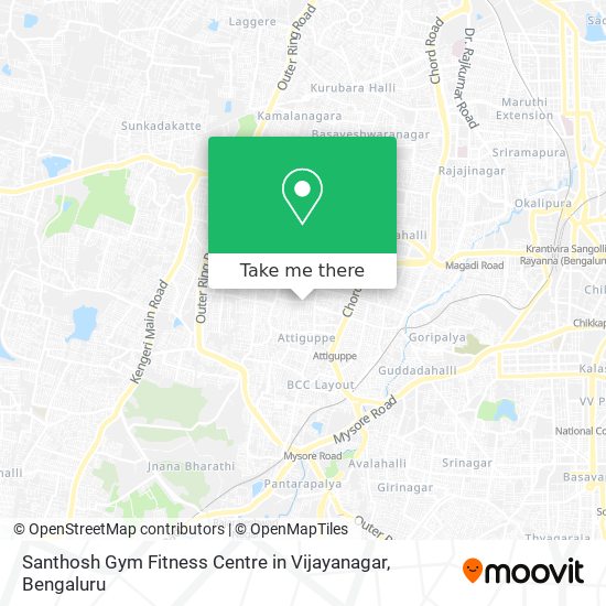 Santhosh Gym Fitness Centre in Vijayanagar map
