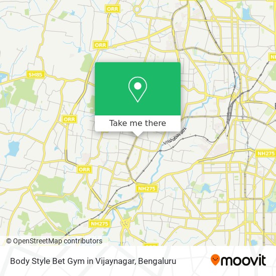 Body Style Bet Gym in Vijaynagar map