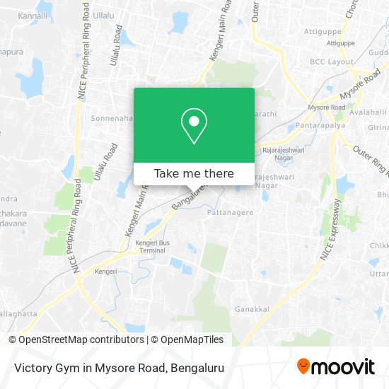 Victory Gym in Mysore Road map