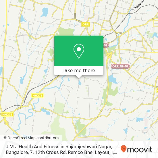 J M J Health And Fitness in Rajarajeshwari Nagar, Bangalore, 7, 12th Cross Rd, Remco Bhel Layout, I map