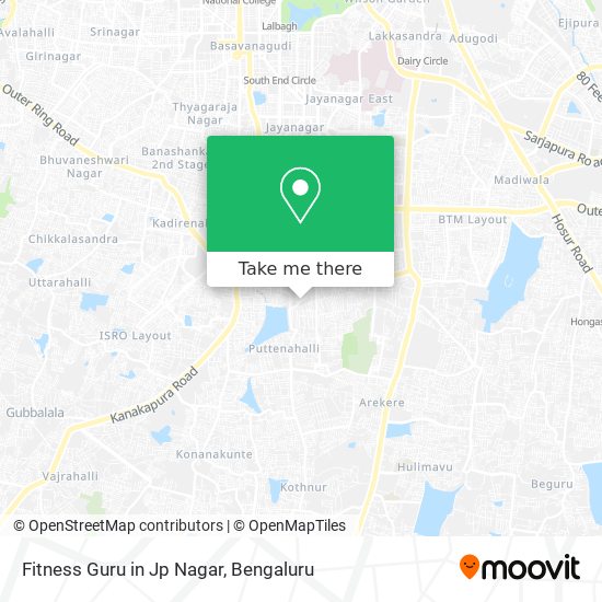 Fitness Guru in Jp Nagar map