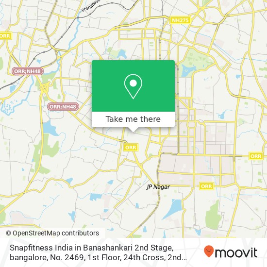 Snapfitness India in Banashankari 2nd Stage, bangalore, No. 2469, 1st Floor, 24th Cross, 2nd Extens map