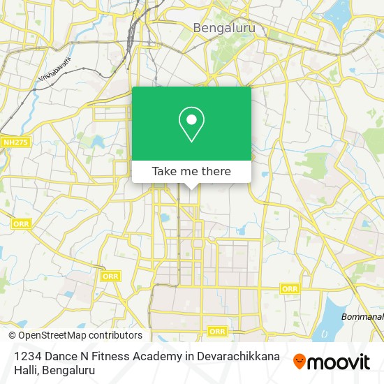 1234 Dance N Fitness Academy in Devarachikkana Halli map