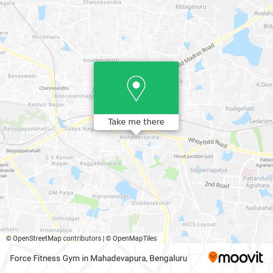 Force Fitness Gym in Mahadevapura map