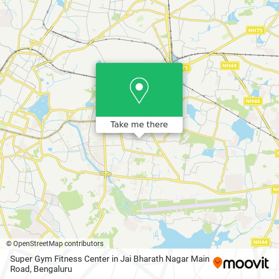 Super Gym Fitness Center in Jai Bharath Nagar Main Road map