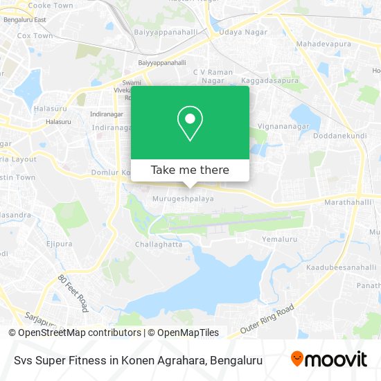 Svs Super Fitness in Konen Agrahara map