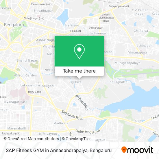 SAP Fitness GYM in Annasandrapalya map