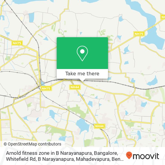 Arnold fitness zone in B Narayanapura, Bangalore, Whitefield Rd, B Narayanapura, Mahadevapura, Beng map