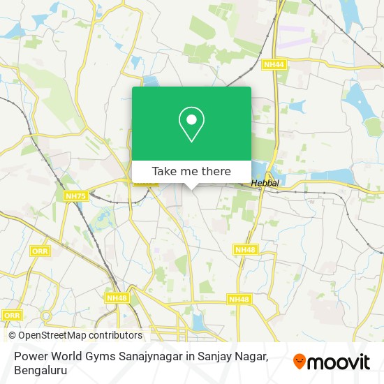 Power World Gyms Sanajynagar in Sanjay Nagar map