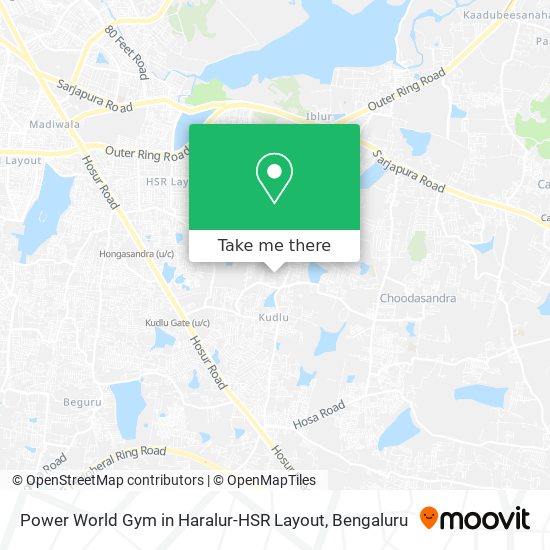 Power World Gym in Haralur-HSR Layout map