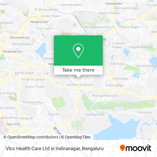 Vlcc Health Care Ltd in Indiranagar map