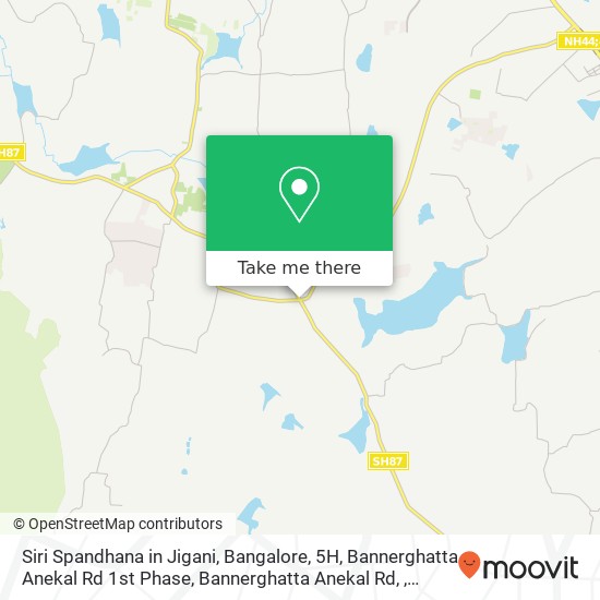 Siri Spandhana in Jigani, Bangalore, 5H, Bannerghatta Anekal Rd 1st Phase, Bannerghatta Anekal Rd, map