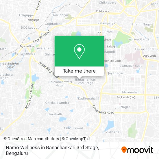 Namo Wellness in Banashankari 3rd Stage map