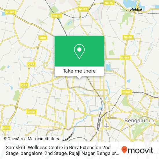 Samskriti Wellness Centre in Rmv Extension 2nd Stage, bangalore, 2nd Stage, Rajaji Nagar, Bengaluru map