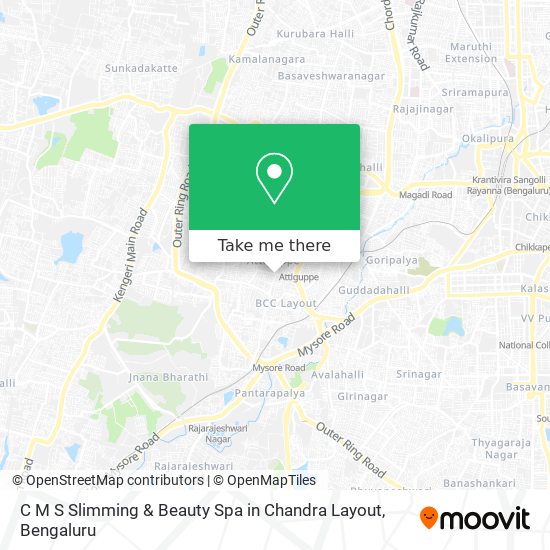 C M S Slimming & Beauty Spa in Chandra Layout map