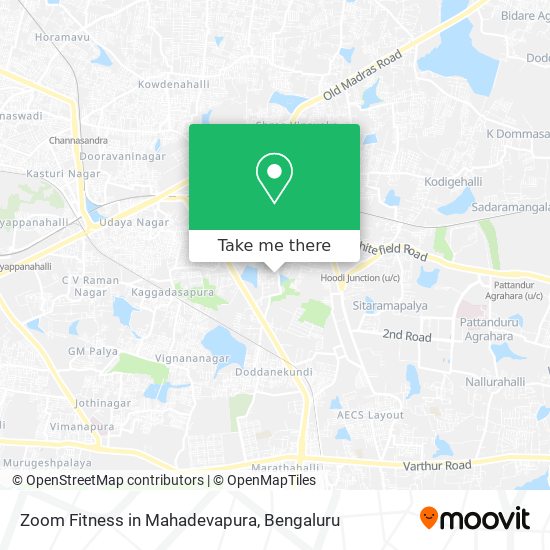 Zoom Fitness in Mahadevapura map