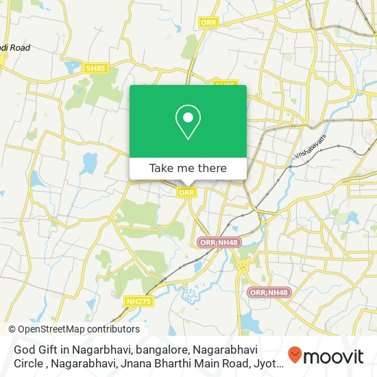 God Gift in Nagarbhavi, bangalore, Nagarabhavi Circle , Nagarabhavi, Jnana Bharthi Main Road, Jyoth map